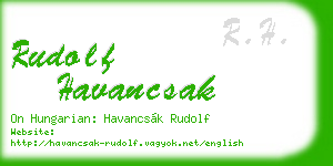 rudolf havancsak business card